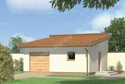 Проект дома Гараж с хозяйственным помещением Г32 вид спереди