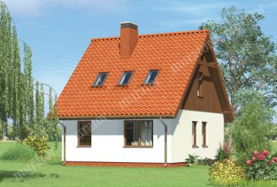 Проект дома Павловка (дача) МЛ04 вид со стороны