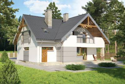 Проект дома Оптимальный (энергосберегающий) ЭМ133 Визуализация