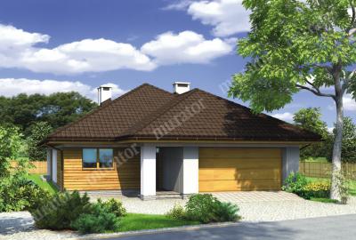 Проект дома Вариантный - вариант II М132б вид спереди