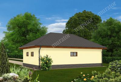 Проект дома Гараж с хозяйственным помещением и чердаком ГЦ39 вид со стороны
