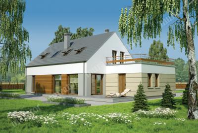 Проект дома Зеленый приют - вариант II (энергосберегающий) ЭМ152б Визуализация