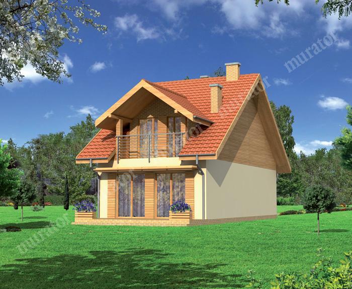 Проект дома Худощавый - вариант I Ц203а Визуализация сблокированного дома со стороны двора