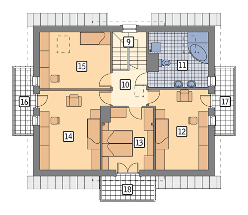 План мансардного этажа