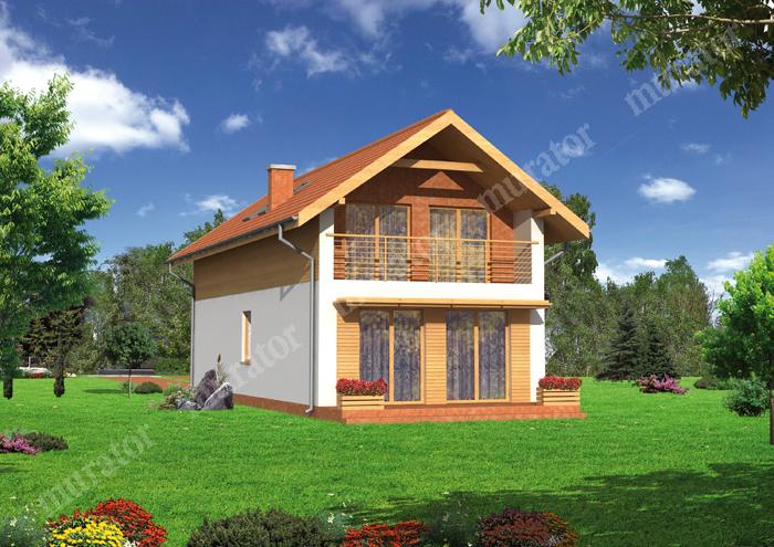 Проект дома Худощавый - вариант II Ц203б вид со стороны
