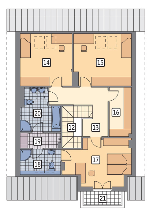 План мансардного этажа