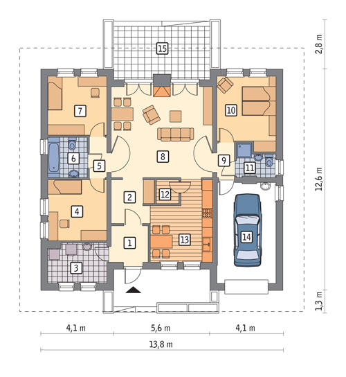 План первого этажа