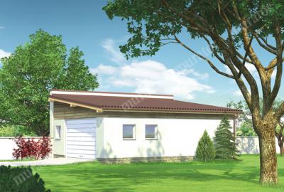 Проект дома Гараж с хозпомещением Г39 вид спереди