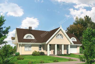 Проект дома Дом с климатом - вариант I М33а вид спереди