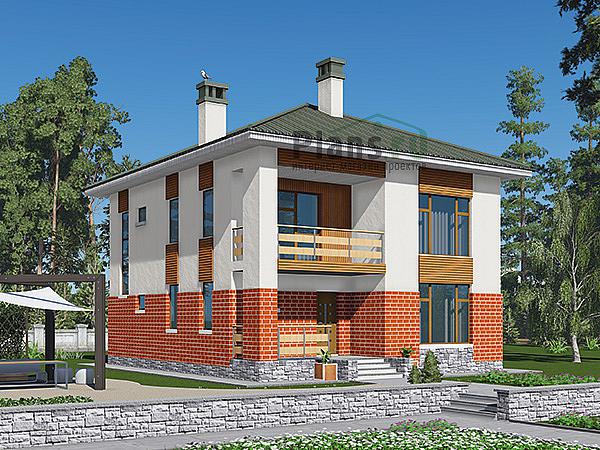 Проект дома Бетонный загородный одноэтажный дом 59-47 Визуализация фасада