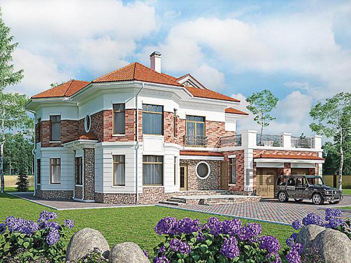 Проект дома Кирпичный одноэтажный дом 41-52 Визуализация фасада