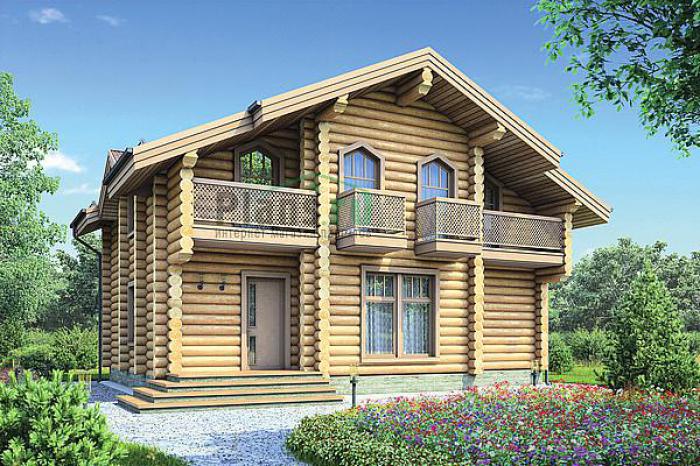 Проект дома Деревянный загородный дом в один этаж с мансардой 12-31 Визуализация фасада