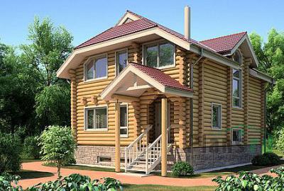 Проект дома Деревянный дом с подвалом и жилой мансардой 11-50
