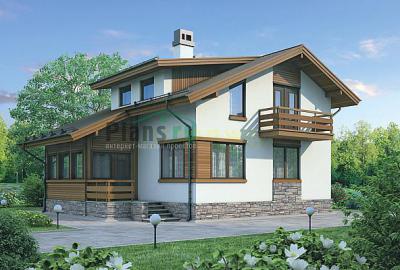 Проект дома Кирпичный дом с мансардой 72-19
