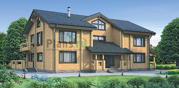 Проект дома Деревянный двухэтажный дом 12-05 Визуализация фасада