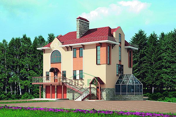 Проект дома Кирпичный загородный дом в 3 полных этажа 35-48 Визуализация фасада
