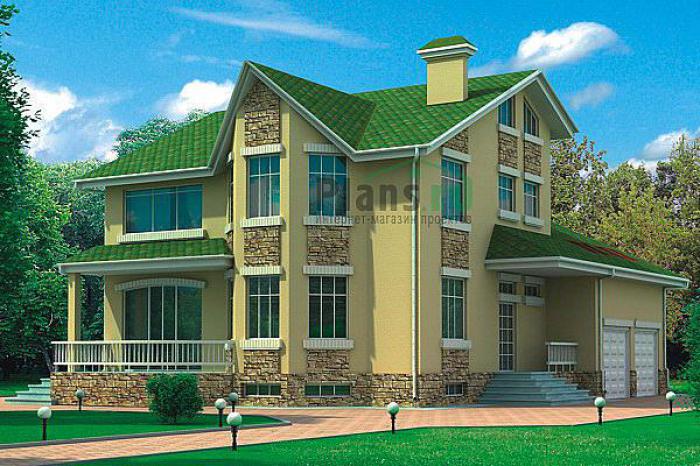 Проект дома Кирпичный дом с подвалом и жилой мансардой 32-82 Визуализация фасада