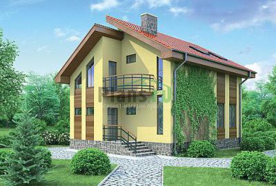 Проект дома Кирпичный двухэтажный дом с мансардой 71-30