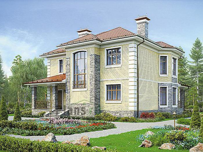 Проект дома Бетонный загородный дом 63-99 Визуализация фасада