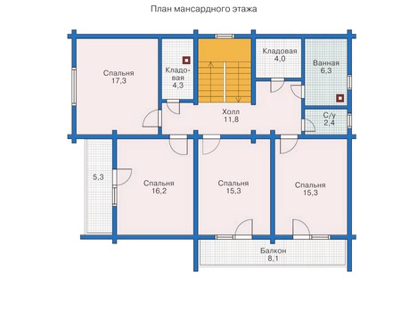 План мансардного этажа