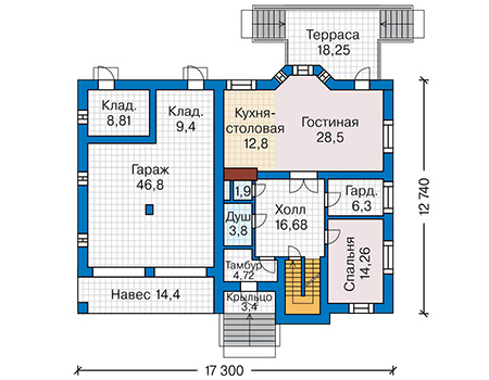 План первого этажа