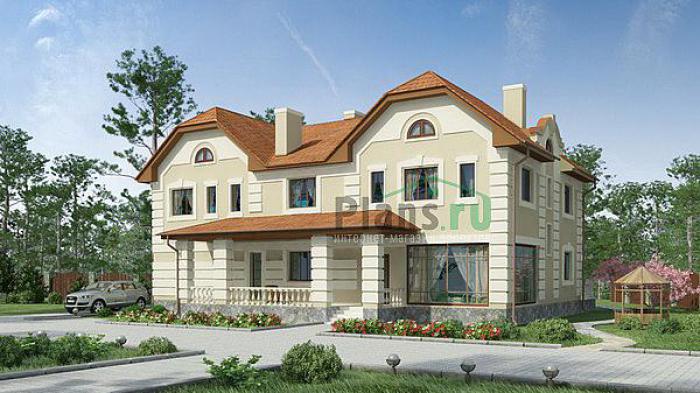 Проект дома Кирпичный двухэтажный дом 36-66 Визуализация фасада