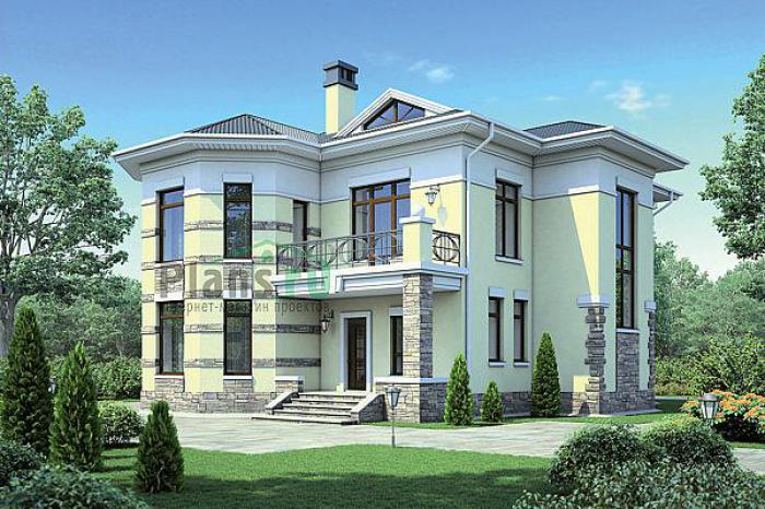 Проект дома Кирпичный дом в 1 этаж 40-98 Визуализация фасада