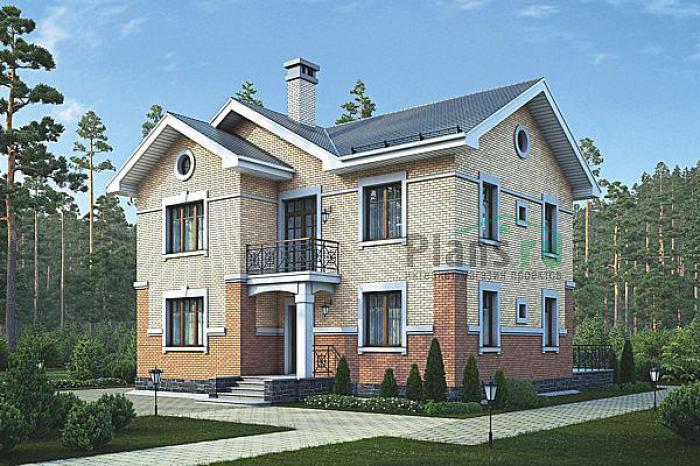 Проект дома Бетонный 1-этажный дом 58-44 Визуализация фасада