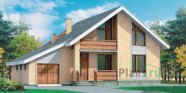 Проект дома Кирпичный мансардный дом 70-35 Визуализация фасада