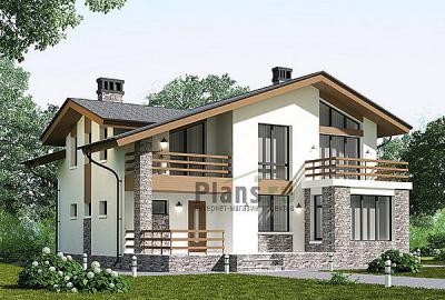 Проект дома Кирпичный дом с мансардой 44-34