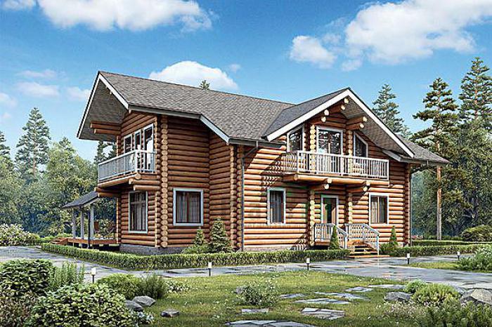 Проект дома Деревянный одноэтажный дом с мансардой 12-56 Визуализация фасада