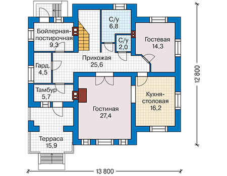 План первого этажа