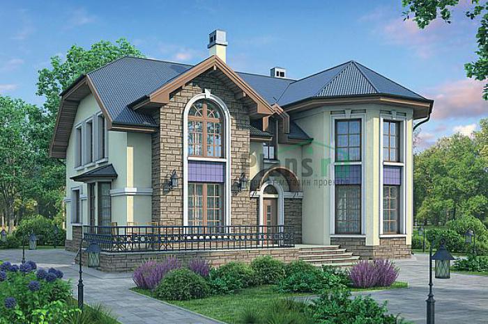 Проект дома Бетонный дом с мансардой 64-00 Визуализация фасада