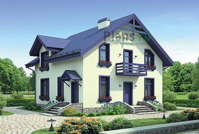 Проект дома Кирпичный загородный дом с мансардой 72-45