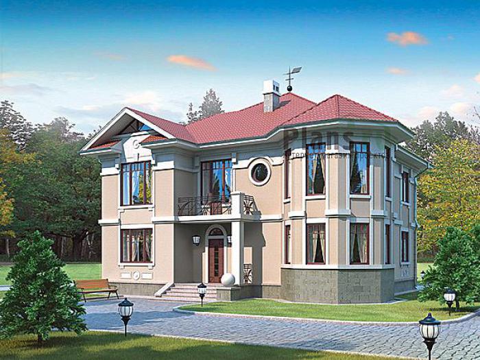 Проект дома Кирпичный одноэтажный коттедж с мансардой 71-48 Визуализация фасада