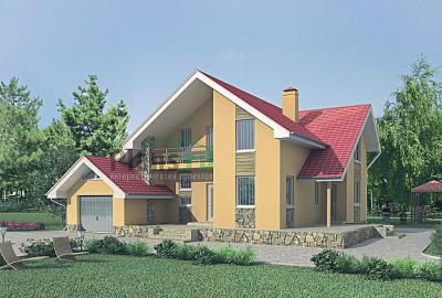 Проект дома Кирпичный мансардный дом 70-81