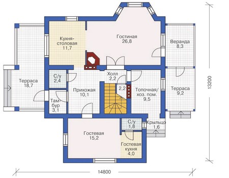 План первого этажа