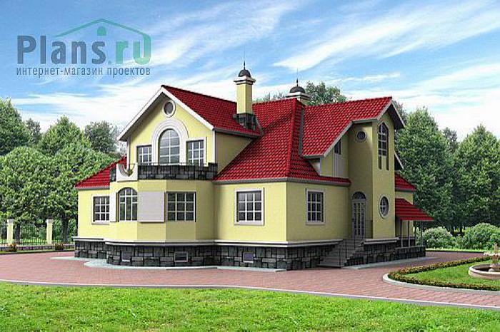 Проект дома Бетонный дом с мансардой и подвалом 50-42 Визуализация фасада