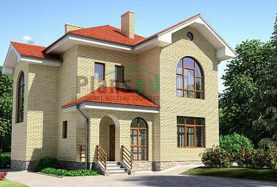 Проект дома Кирпичный загородный дом с мансардой 35-77