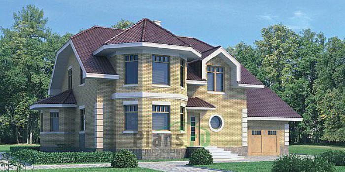 Проект дома Бетонный 1-этажный дом с мансардой 51-76 Визуализация фасада