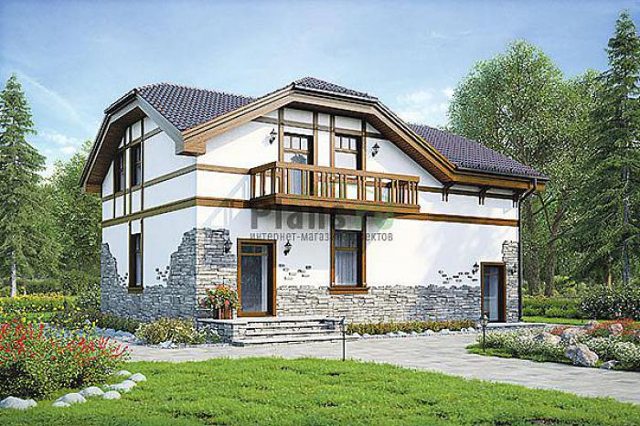 Проект дома Кирпичный двухэтажный дом 40-20 Визуализация фасада