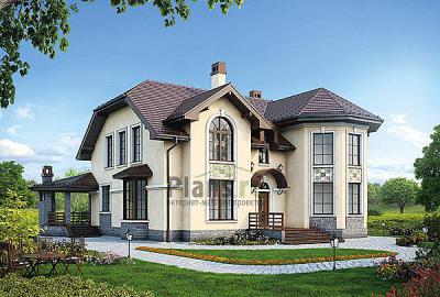 Проект дома Кирпичный загородный дом с мансардой 41-43
