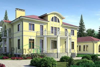 Проект дома Кирпичный дом с мансардой и цокольным этажом 35-85