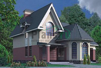 Проект дома Кирпичный одноэтажный дом с мансардой 31-67