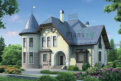 Проект дома Кирпичный дом с мансардой 37-51