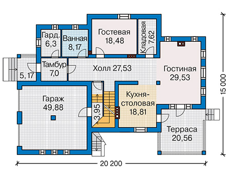 План первого этажа