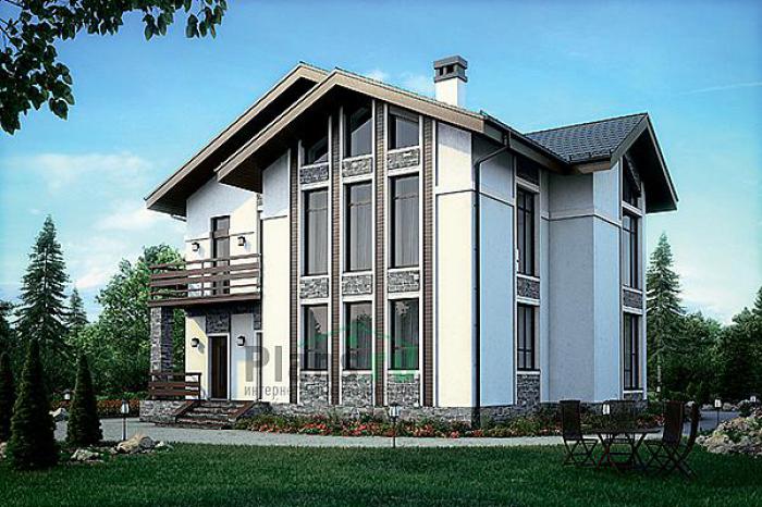Проект дома Кирпичный одноэтажный дом с мансардой 73-40 Визуализация фасада