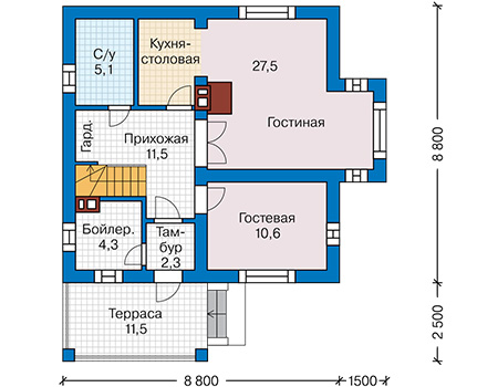 План первого этажа