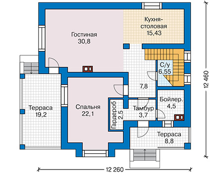 План первого этажа