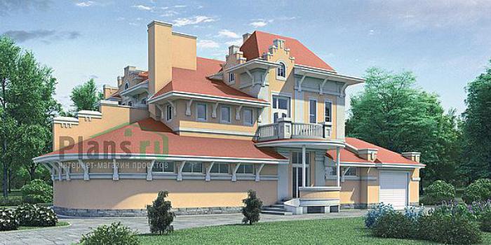 Проект дома Бетонный двухэтажный загородный дом 52-25 Визуализация фасада